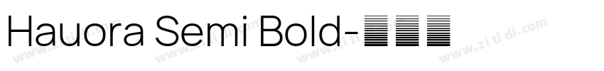 Hauora Semi Bold字体转换
